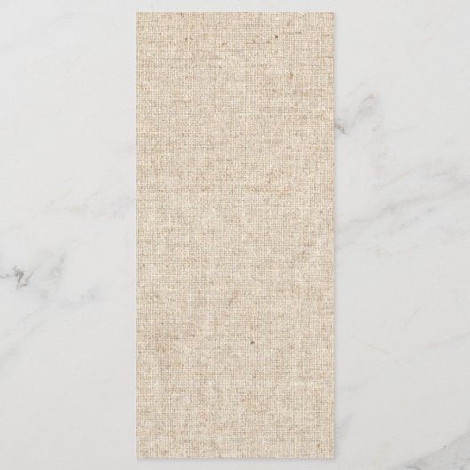 Rustique Blue Hydrangea Dentelle & Burlap Menu Mar (Dos)