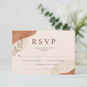 Rustique Bohème Terre Cuite Mariage RSVP (Debout devant)