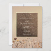 Rustique Boho Automne Fleur sauvage Faire-part de  (Devant)