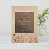 Rustique Boho Automne Fleur sauvage Faire-part de  (Debout devant)