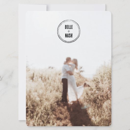 Rustique Boho Barn Faire-part de mariage (Dos)