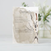 Rustique Boho Bouquet Moderne Carte Détails (Debout devant)