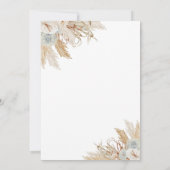 Rustique Boho Boy Bear Baby shower Invitation (Dos)