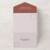 Rustique Boho Chic Mariage tout en une carte RSVP (Dehors)