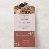 Rustique Boho Chic Mariage tout en une carte RSVP (À l'intérieur)