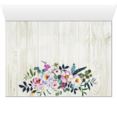 Rustique Boho Chic Peonies Floral Merci (Intérieur Horizontal (Bas))