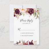 Rustique Boho coloré Floral RSVP (Devant)