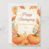 Rustique Boho Cosy Carte Thanksgiving Automne (Devant)