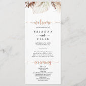Rustique Boho Elegant Floral Wedding Programme (Devant)