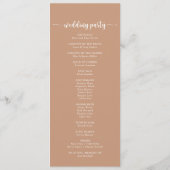 Rustique Boho Elegant Floral Wedding Programme (Dos)