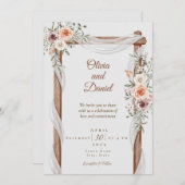 Rustique Boho Faire-part de mariage (Devant / Derrière)