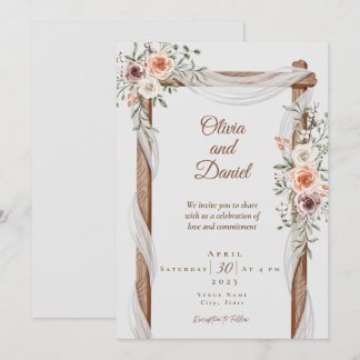 Rustique Boho Faire-part de mariage