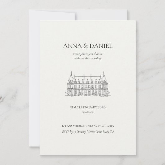 Rustique Boho Faire-part de mariage de verdure (Devant)