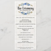 Rustique Boho Flèches & Programme de mariage flora (Devant)