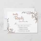 Rustique Boho Fleurs sauvages mariage carte RSVP (Devant)