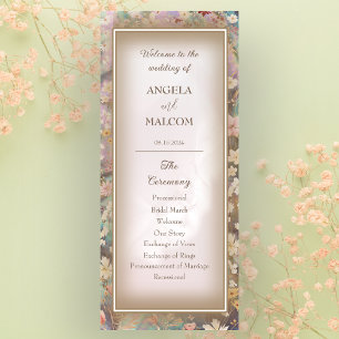 Rustique Boho Floral Mariage Flat Programme