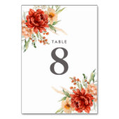 Rustique Boho Floral Mariage Numéro de table (Par défaut)