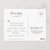 Rustique Boho Floral Menu Choix Carte postale RSVP (Dos)