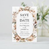 Rustique Boho Floral Wedding Enregistrer La Carte  (Debout devant)