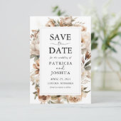 Rustique Boho Floral Wedding Enregistrer La Carte (Debout devant)