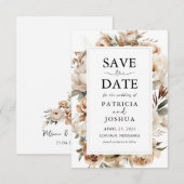 Rustique Boho Floral Wedding Enregistrer La Carte (Devant / Derrière)
