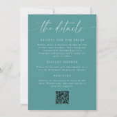 Rustique Boho Invitation Mariage Automnal à Code Q (Dos)