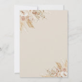 Rustique Boho Teddy Bear Baby shower Invitation (Dos)