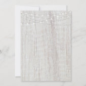 Rustique Boho Wood String éclaire les invitations (Dos)