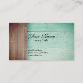 rustique, bois, carte de visite arrière - plan tur (Dos)