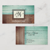 rustique, bois, carte de visite arrière - plan tur (Devant / Derrière)