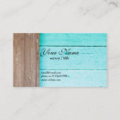 rustique, bois, carte de visite arrière - plan tur (Dos)