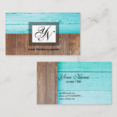 rustique, bois, carte de visite arrière - plan tur (Devant / Derrière)