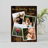 Rustique Bois Chaleureux Vacances 4 Photo Huile (Debout devant)