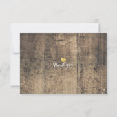 Rustique Bois Floral String Lumière Mariage RSVP R (Dos)