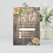 Rustique Bois Floral String Lumière Mariage RSVP R (Debout devant)