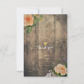 Rustique Bois Floral String Lumière Mariage RSVP R (Dos)