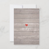 Rustique Bois Floral String Lumière Mariage RSVP R (Dos)