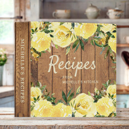 Rustique Bois Jaune Floral Recette livre de recett