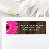 Rustique Bois rose chaud Gerber Étiquettes de adre (En situation)