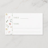 Rustique Botanique Pastel Floral Mariage Cartes de (Devant)