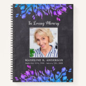 Rustique Botanique Photo Memorial Funeral Livre d' (Devant)