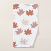 Rustique Botanique Terracotta Maple Feuille Motif (Serviette à main)