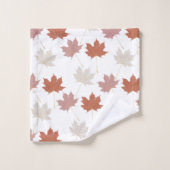 Rustique Botanique Terracotta Maple Feuille Motif (Gant de toilette)