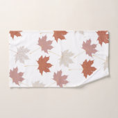 Rustique Botanique Terracotta Maple Feuille Motif (Serviette à main)