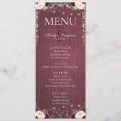 Rustique Bourgogne Bois & Chaînes Lumières Menu Ma (Devant)