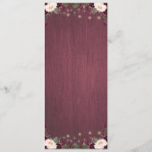 Rustique Bourgogne Bois & Chaînes Lumières Menu Ma (Dos)