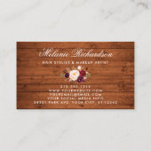 Rustique Bourgogne Floral Carte de visite dentelle (Dos)