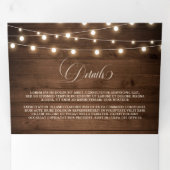 Rustique Bourgogne Floral Tri-Fold Faire-part de m (Intérieur en premier)