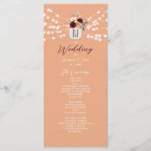 Rustique Bourgogne Floral Wedding Programme (Devant)