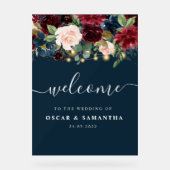 Rustique Bourgogne Marine Bleu & Rouge Fleurs & Lu (Recto)